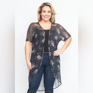 Long Floral Print Shawl